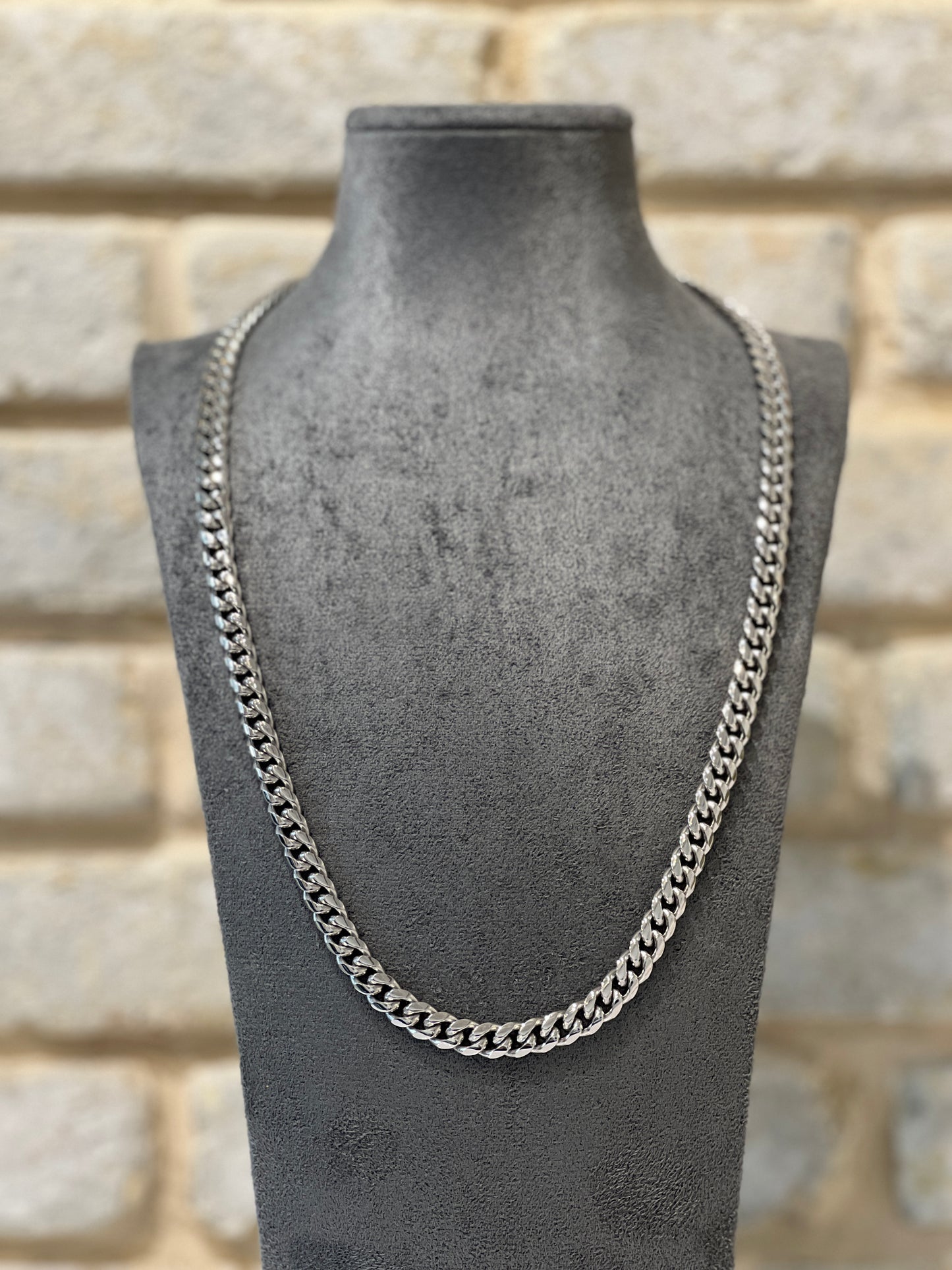 שרשרת גורמט 8 מ״מ ציפוי זהב