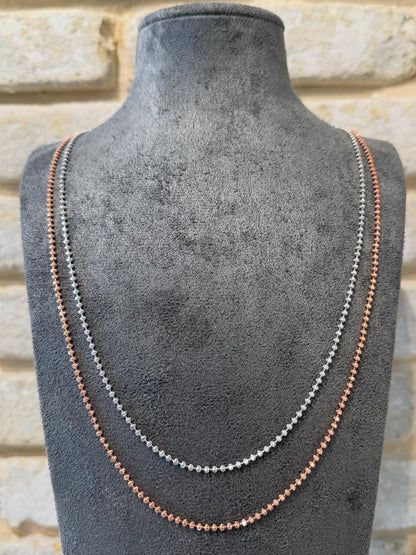 שרשרת כדורים 2 מ״מ כסף 925