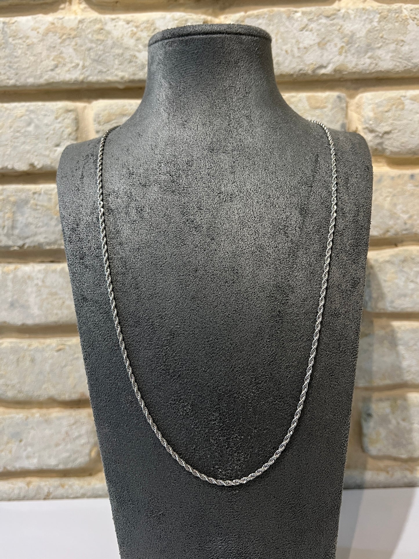 שרשרת חבל 2.3 מ״מ ציפוי זהב