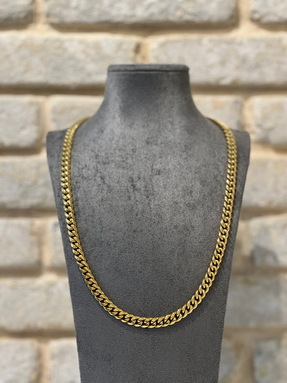 שרשרת גורמט 8 מ״מ ציפוי זהב