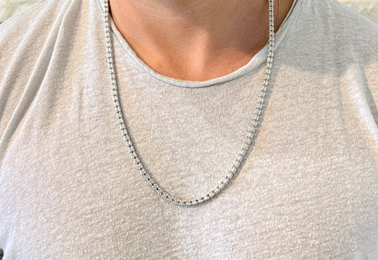שרשרת אייס 4 שורות עבה 925