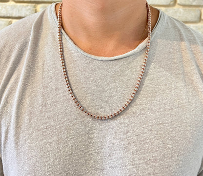 שרשרת אייס 4 שורות עבה 925