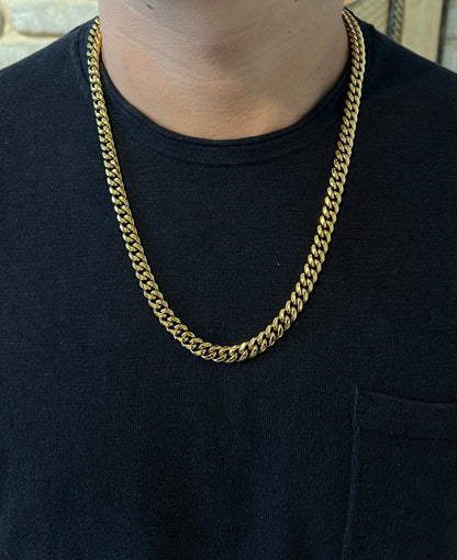 שרשרת גורמט 8 מ״מ ציפוי זהב