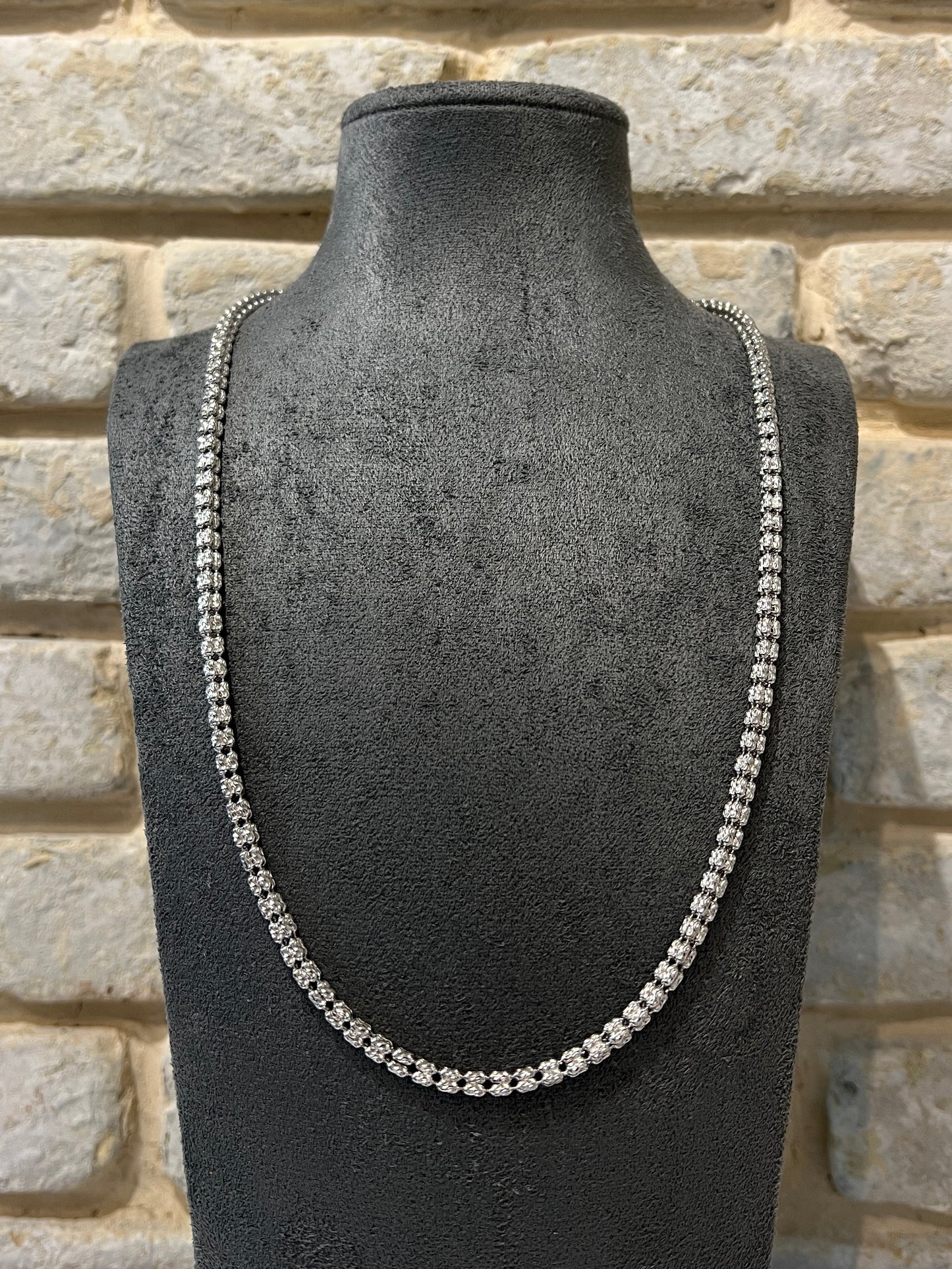 שרשרת אייס 4 שורות עבה 925