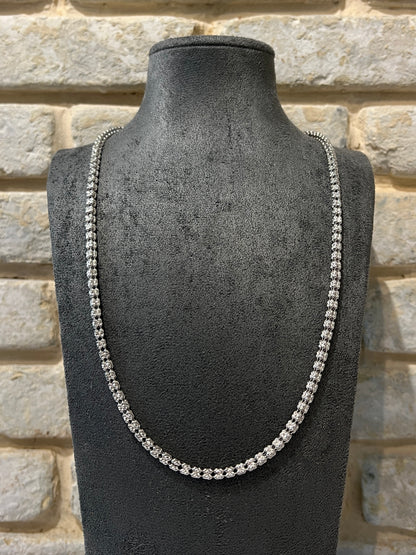 שרשרת אייס 4 שורות עבה 925