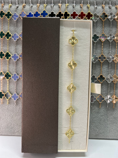 צמיד תלתן כסף 925 איטלקי