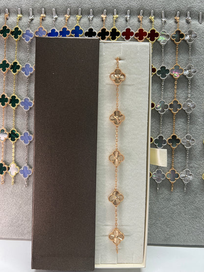 צמיד תלתן כסף 925 איטלקי