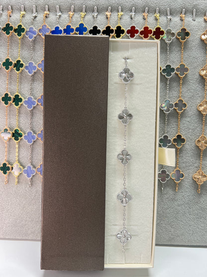 צמיד תלתן כסף 925 איטלקי