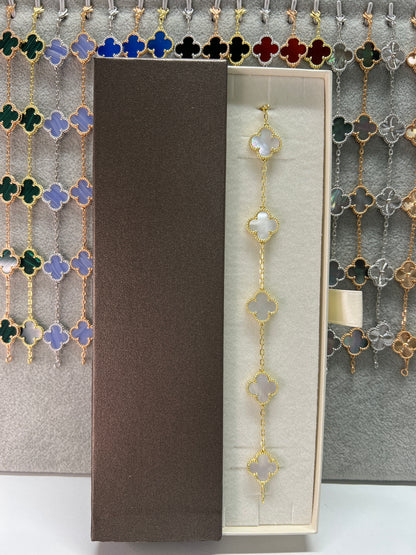 צמיד תלתן כסף 925 איטלקי