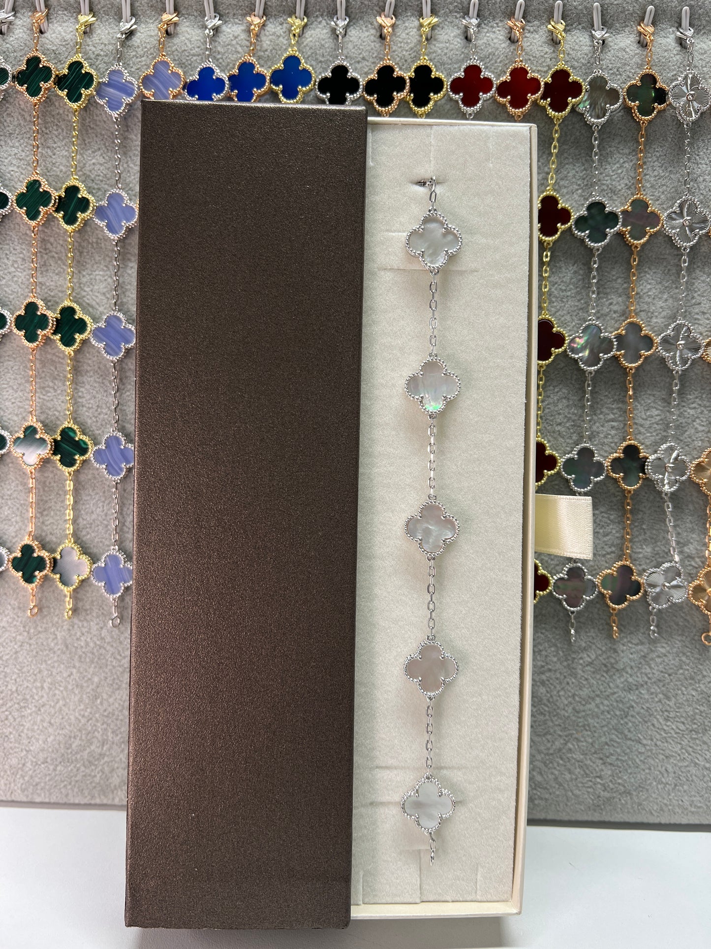 צמיד תלתן כסף 925 איטלקי