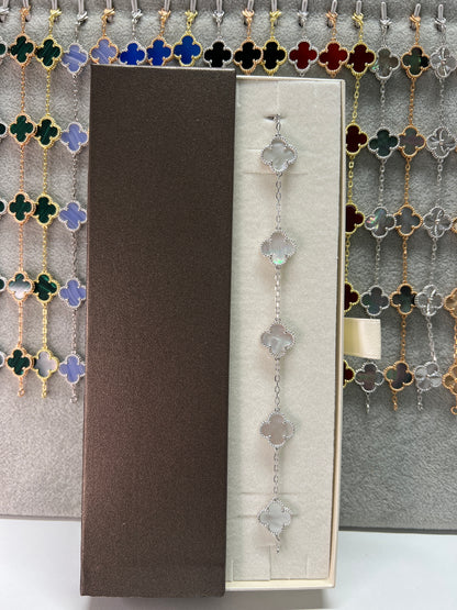 צמיד תלתן כסף 925 איטלקי