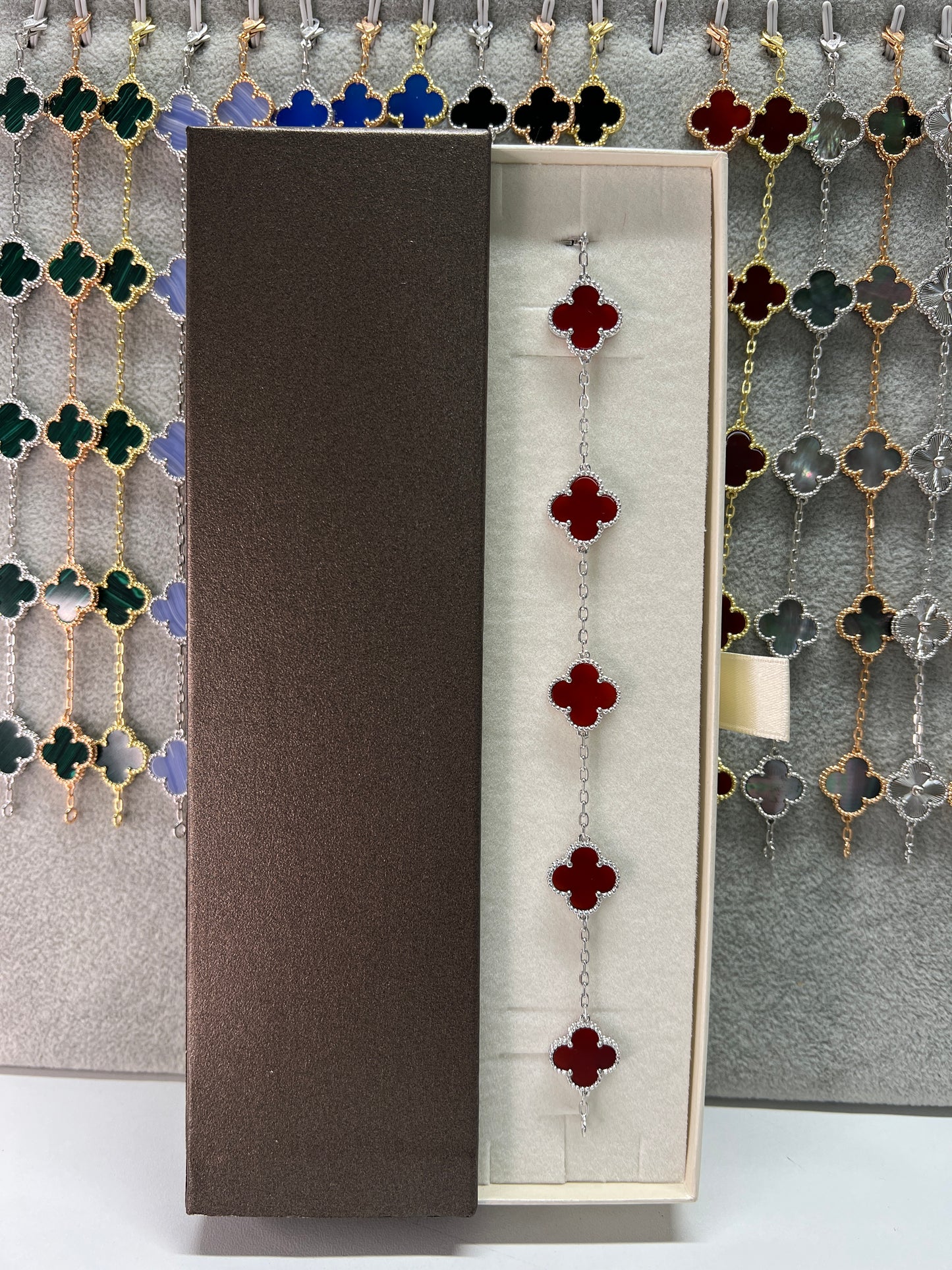 צמיד תלתן כסף 925 איטלקי