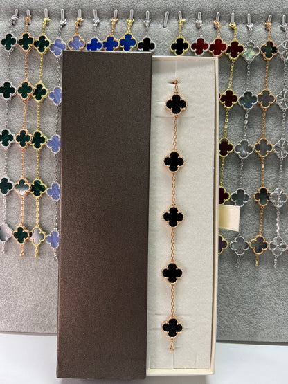 צמיד תלתן כסף 925 איטלקי