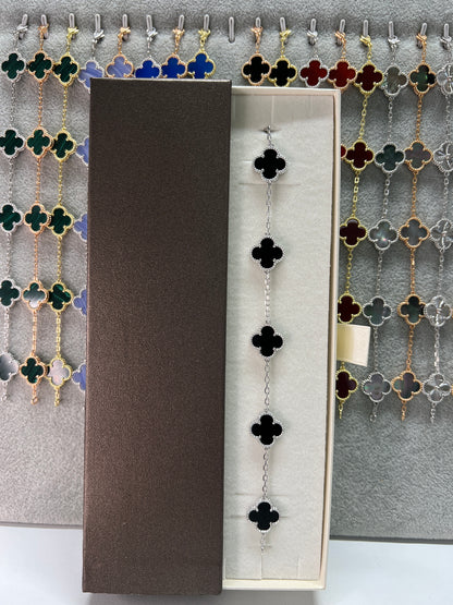 צמיד תלתן כסף 925 איטלקי