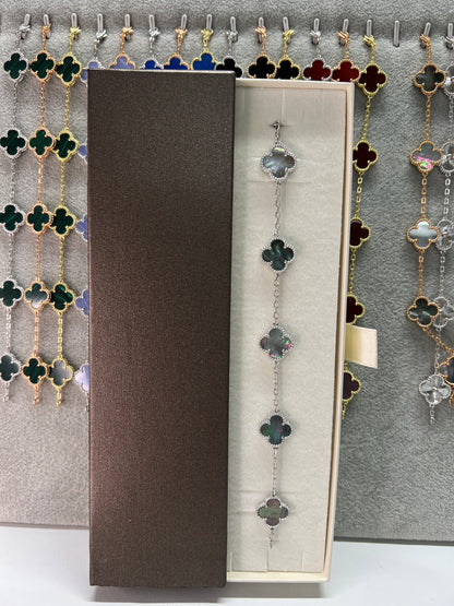 צמיד תלתן כסף 925 איטלקי