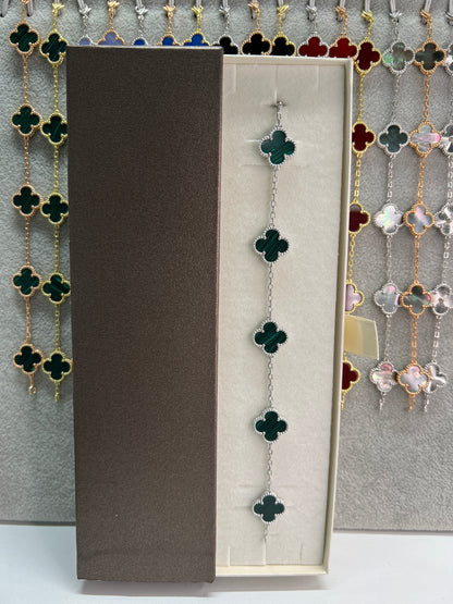 צמיד תלתן כסף 925 איטלקי