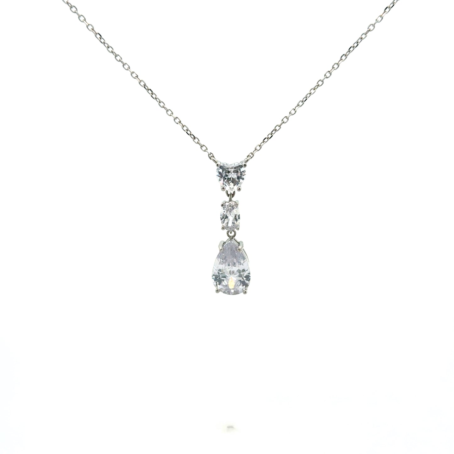 שרשרת 3 אבנים כסף 925