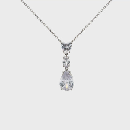 שרשרת 3 אבנים כסף 925