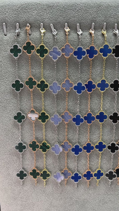 צמיד תלתן כסף 925 איטלקי